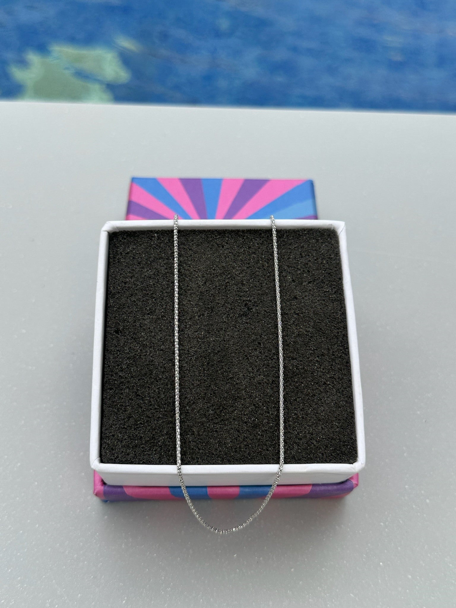 Delicate Silver Box Chain