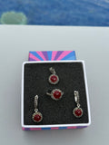 Garnet Red Vintage Bloom Set