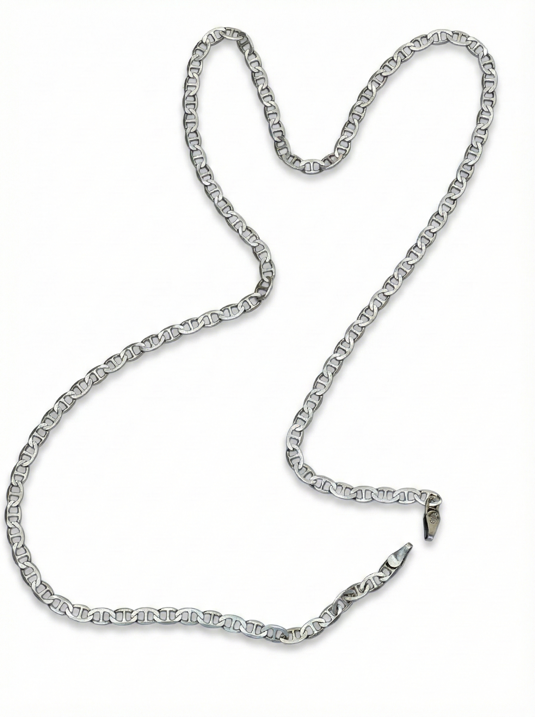 Sleek Silver Rectangle Link Chain