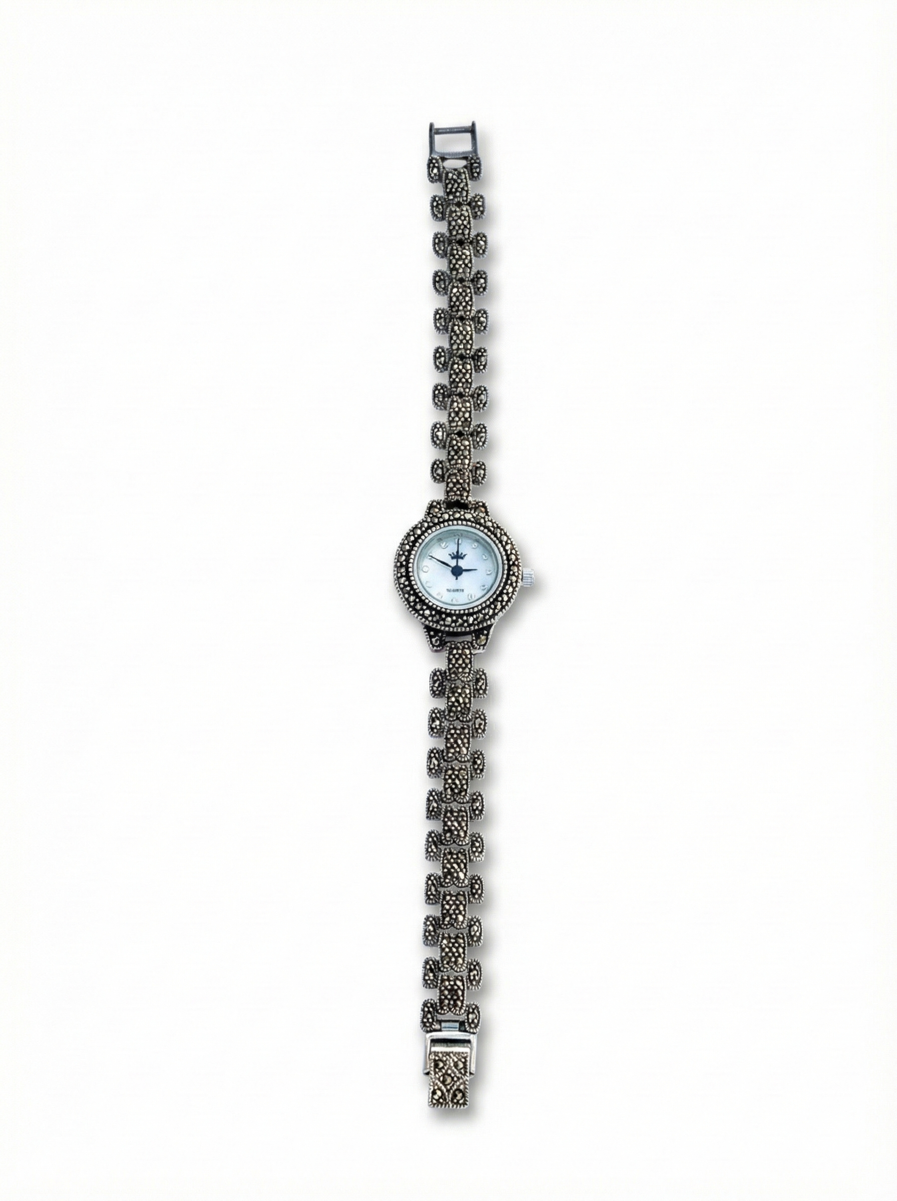 Marcasite Square Link Watch