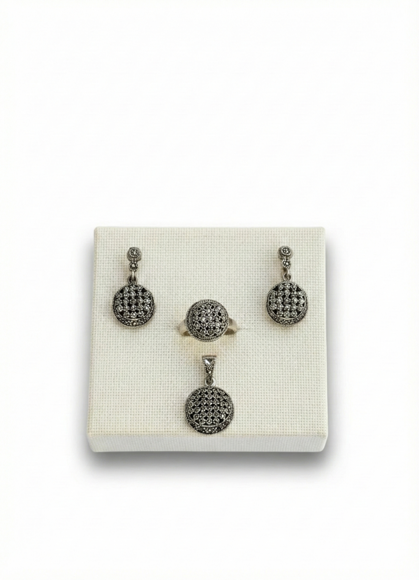 Vintage Marcasite Silver Bloom