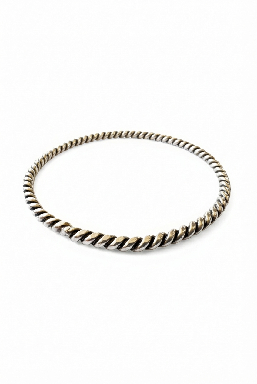 The Sterling Twist Bangle