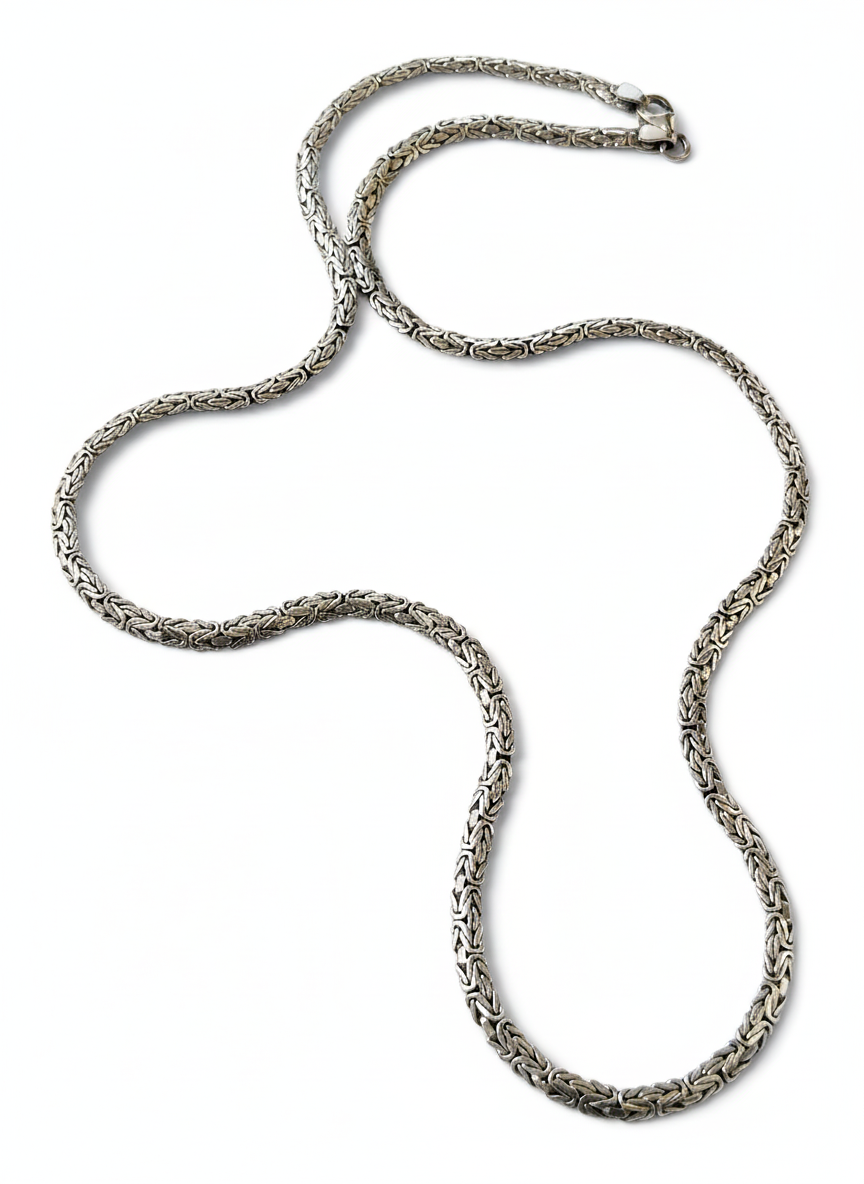 Heavy Oxidized King's Chain Necklace