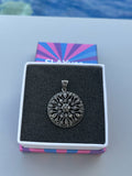 Marcasite Mandala Flower Medallion