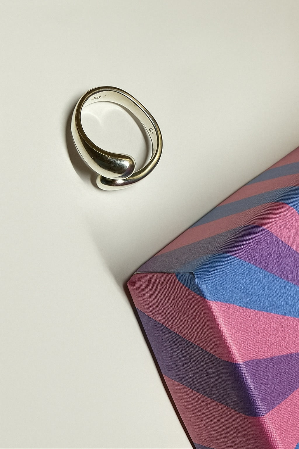 Minimalist Liquid Silver Drop Ring