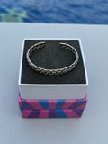 Oxidized Silver Braided Cuff
