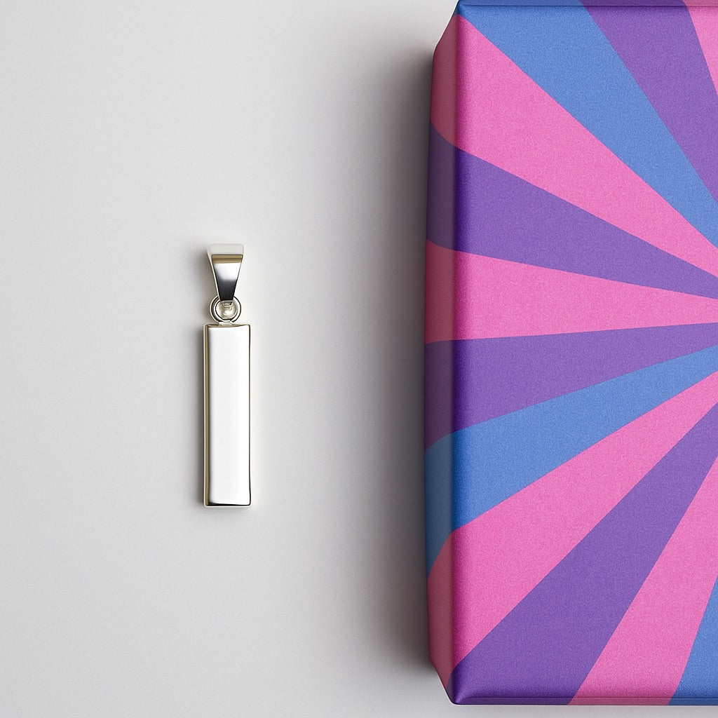 Polished Silver Bar Pendant